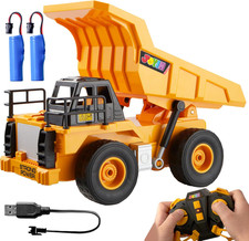 JOYIN Ferngesteuerter LKW Muldenkipper, 2,4 Ghz RC Kipplaster Traktor Bagger Spi