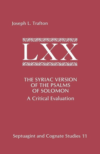 Joseph L. Trafton | The Syriac Version Of The Psalms Of Solomon | Taschenbuch-image