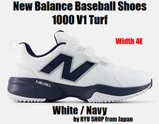 New Balance Baseball Shoes 1000 V1 Turf M10003OH 4E White / Navy