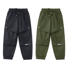 Kids Boys Sweatpants Fashion Trousers Park Cargo Pants Drawstring Streetwear