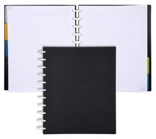 Talia Discbound Notebooks, Planner, Customizable, Black, Letter 8.5in x 11i...
