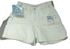 ZENA Denim Shorts Size 12 Missy White 90s Vintage With Tags