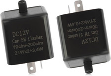 2PCS 12V LED Flasher Relay 2 Pin,Adjustable Turn Signal Relay for Repairing Moto