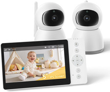 Baby Monitor, Baby Monitor with Camera and Audio, Secure No Wifi, Pan Tilt Video