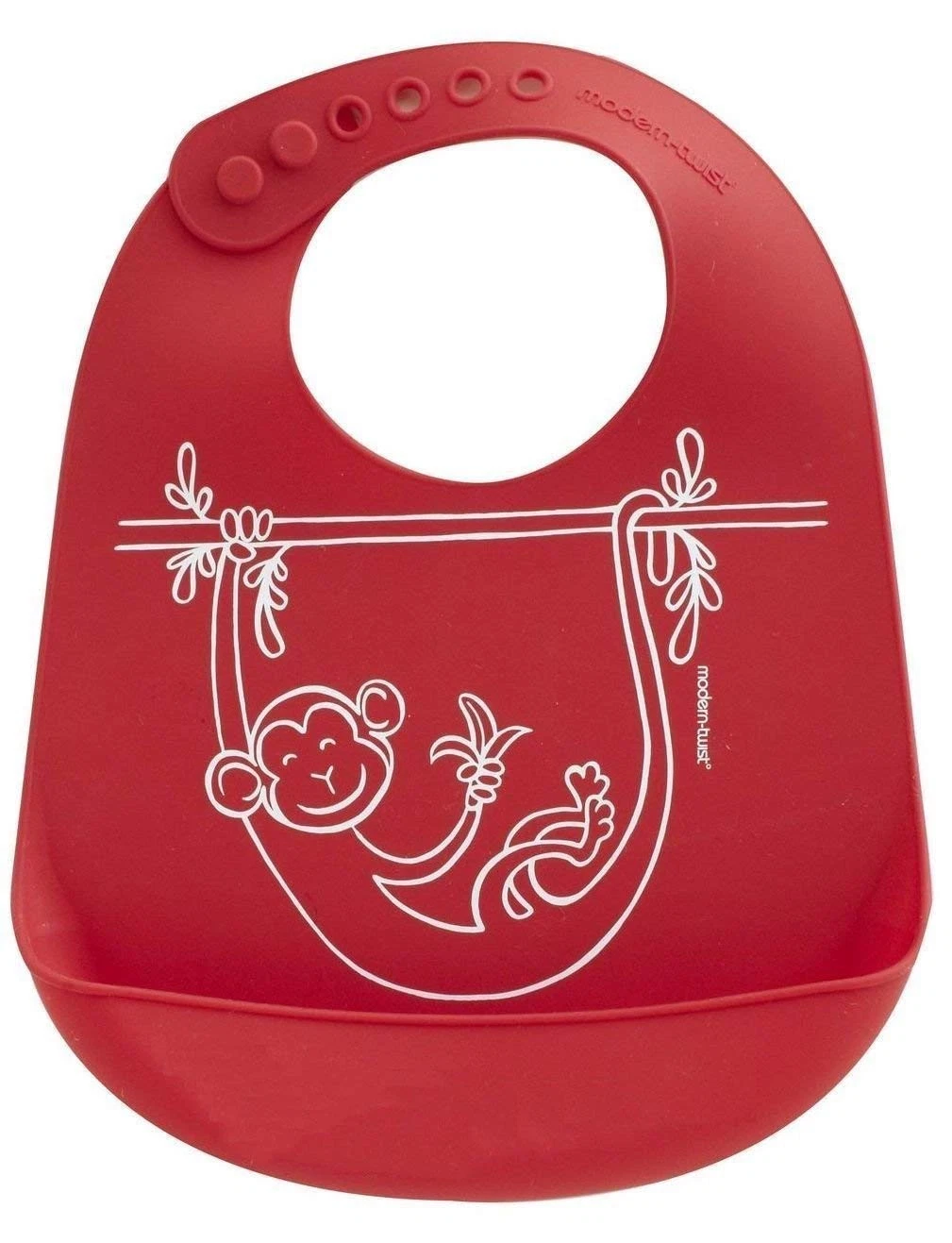 Modern Twist Bucket-Bib 100% Food-Grade Silicone, Waterproof and Reusable, Mo...