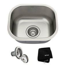 Kraus 15.13-in L x 12.75-in W Stainless stee-Certified Refurbished