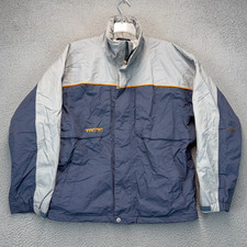 Burton Tactic Jacket Mens Medium Gray Blue Colorblock Insulated Snowboard Ski