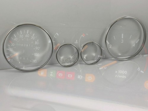 For Ford Maverick Chrome Gauge Trim Dial Rings Polished Alloy New 4pcs - Imagen 4 de 9