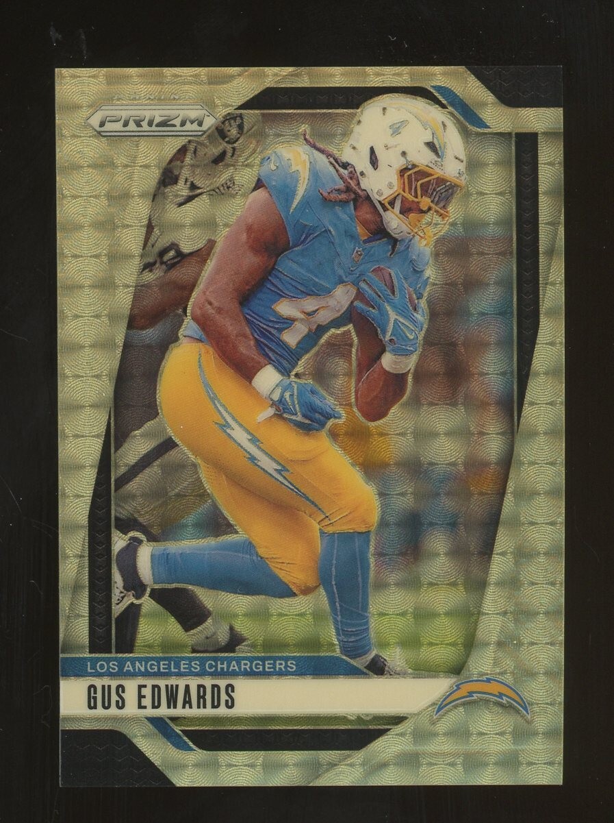 2024 Prizm Gold Vinyl #158 Gus Edwards Chargers 4/5