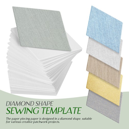 300 Stück Patchwork Papier Schablone Quilten Piercing Piecing Büro Muster - Bild 7 von 11