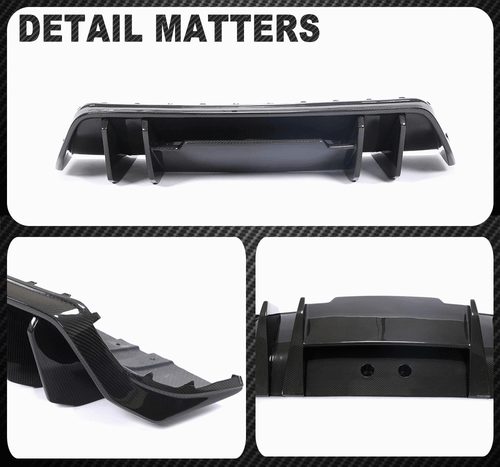Echt Carbon Diffusor Heckdiffusor Heckansatz Spoiler Passt für Audi R8 V10 16-19 - Picture 15 of 15