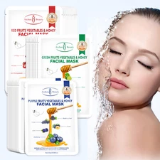 AICHUN BEAUTY Fruits Vegetables Honey Facial Mask Repair Face Skin 25ml x 10pcs