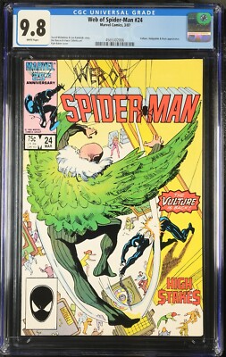 Web of Spider-Man #24 CGC 9.8 NM/MT   ️ 2nd Cameo of Eddie Brock (Venom) 1987