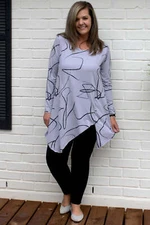 New Tulip Clothing Gracie Tunic in Cloud Ribbon Dance Small