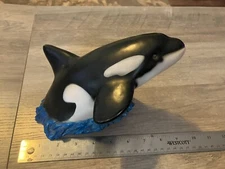 Black & White Orca Whale Statue Figurine  Killer Whale Art Collectibles Inc FL