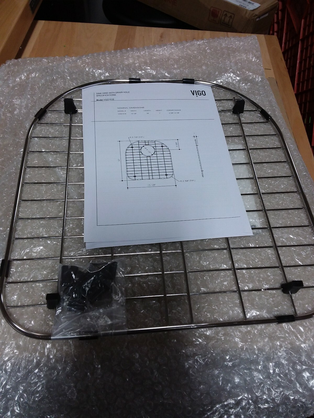 Vigo Kitchen Sink Bottom Grid 15 X 16 For Sale Online