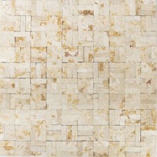 Splitface Crème Marmor Doré Sunny Parquet Optique 3D Mur En Pierre Naturelle