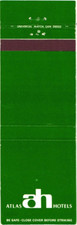 San Diego, California Scottsdale Arizona AH Atlas Hotels Vintage Matchbook Cover
