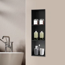 Bathroom Shelf Organizer Stainless Steel Recessed Bathroom Shower Shelf Black