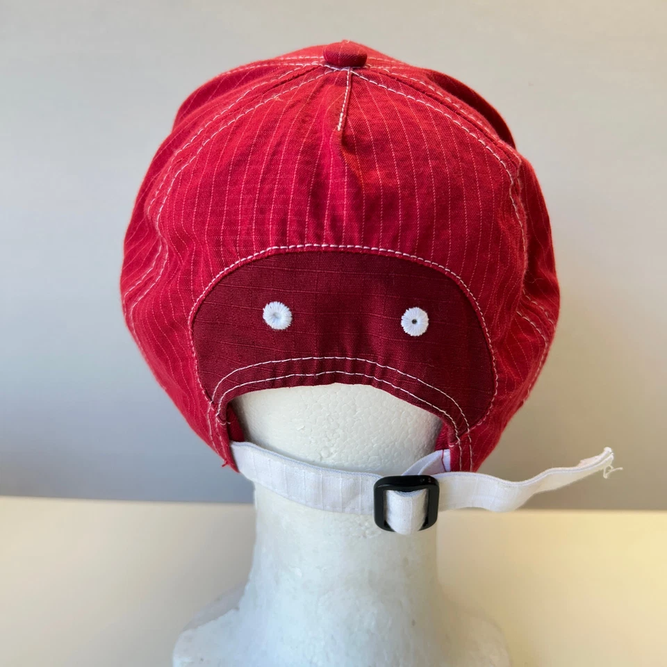 Sombrero de papá G-Star Raw Strapback rojo Ripstop hechizo logotipo grande en factura ENVÍO RÁPIDO Foto 4 de 4