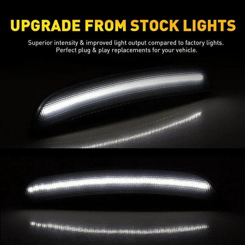 Smoked Lens Front Rear LED Side Marker Light Lamps White For Chrysler 300 15-23 - Picture 4 of 13