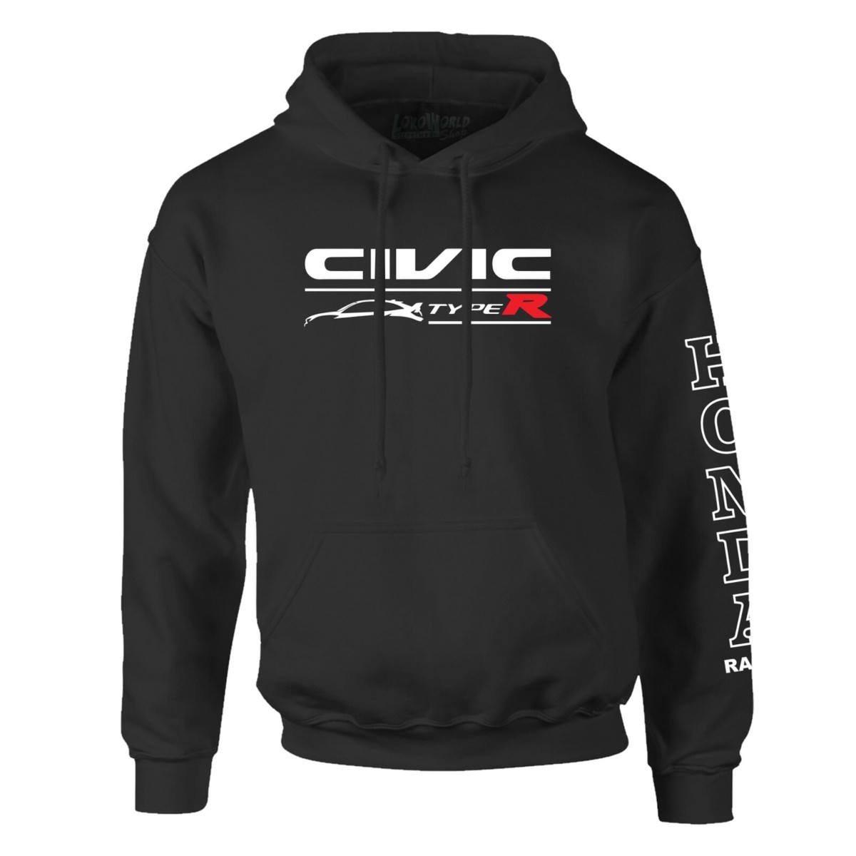 Type R, Hon. Civic, Car Racing, Motorsport, Black Hoodie | eBay