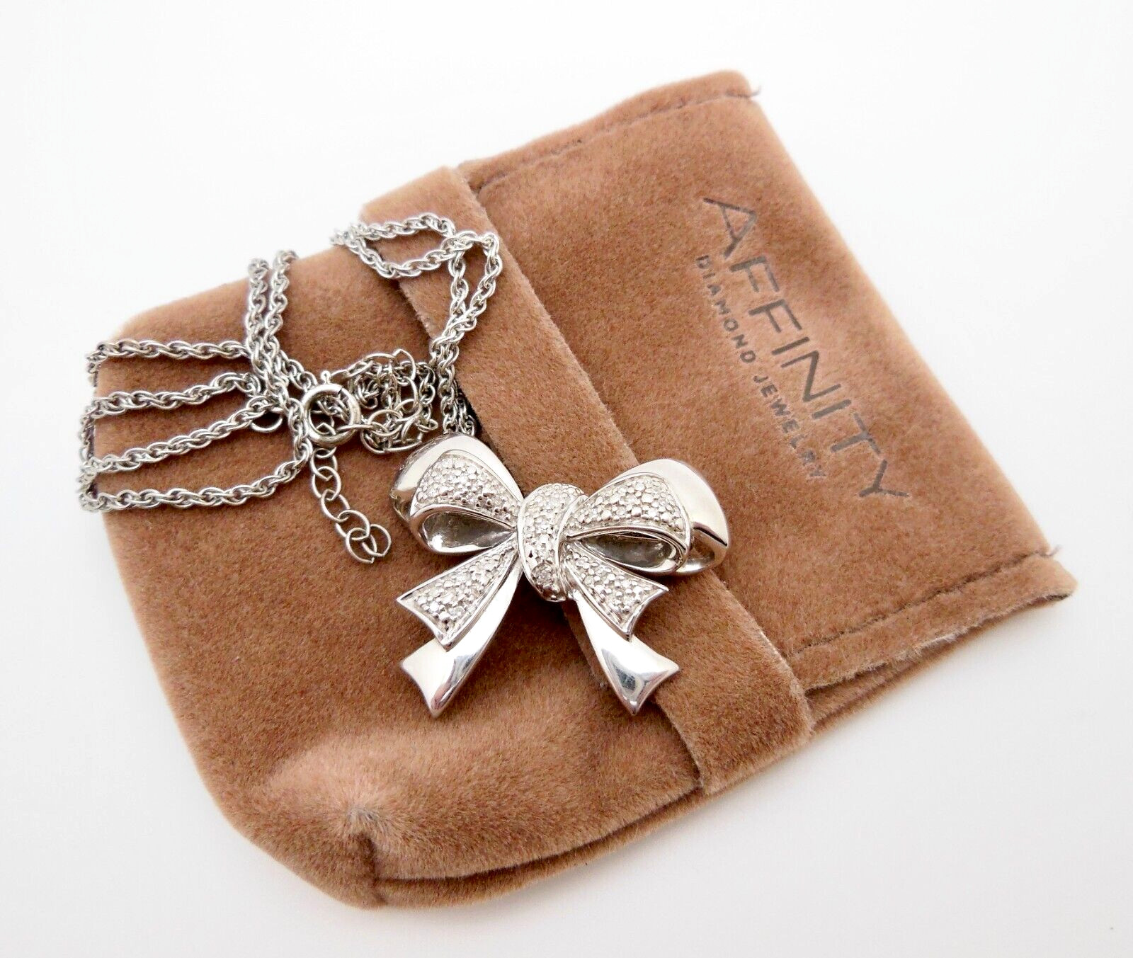 Affinity Diamonds Sterling Silver Double Bow Slid… - image 11