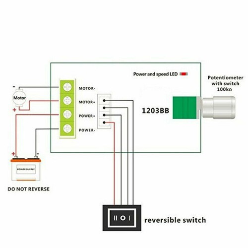 2 piezas 1203BB PWM Regulador de velocidad Motor Speed Controller Módulo DC 6V 12V 24V 3A - Imagen 4 de 9