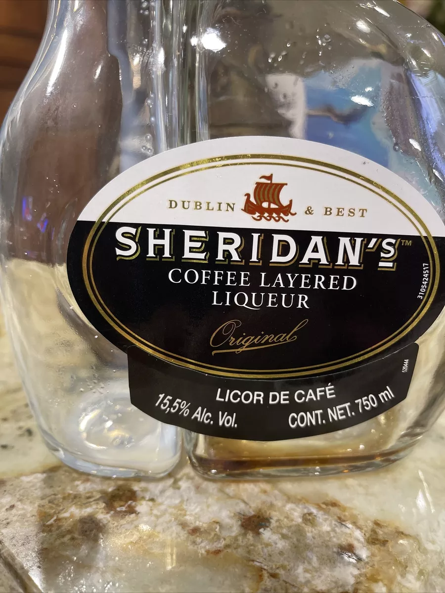 Sheridan's Coffee layered Liqueur Bottle - Empty - 2 Bottles in One