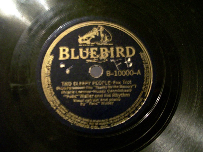 FATS WALTER & HIS RHYTHM TO SLEEPY PEOPLE & I'LL NEVER FORGIVE MYSELF 78 BLUEBIR