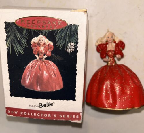 Ornement souvenir vintage poinçon Barbie Holiday premier de la série 1993 - Photo 1/7