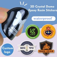 Custom Dome Epoxy Resin Sticker 3D Gel Logo Crystal Label Transparent Waterproof