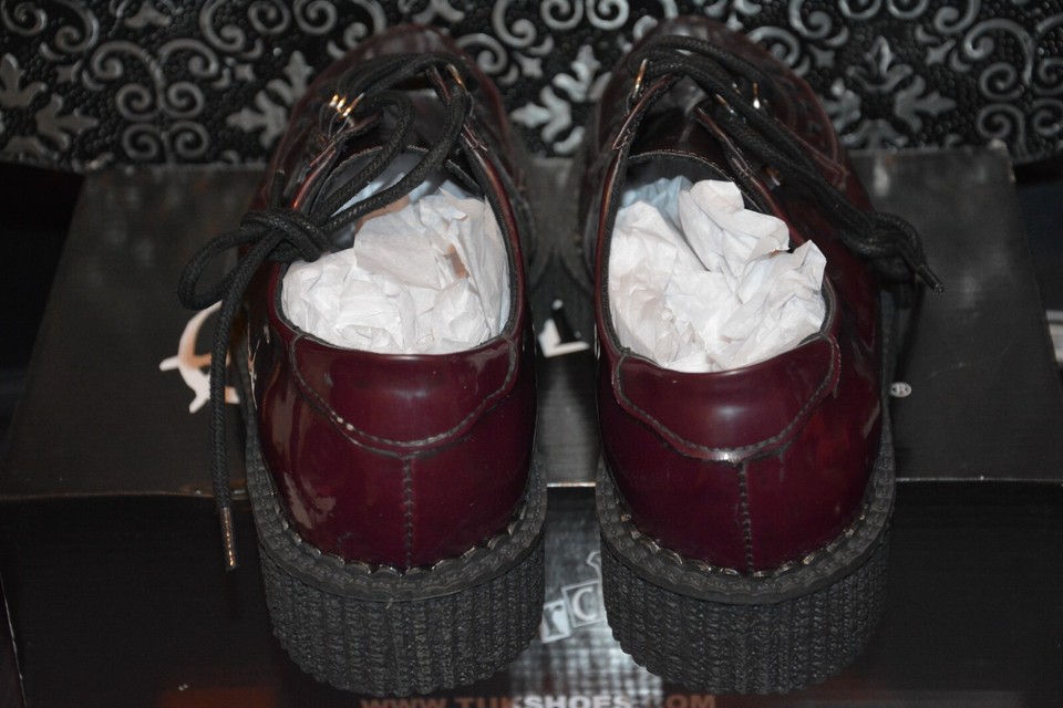 TUK Burgundy Anarchic Pointed Creeper Shoes UK 5 EU 38 eBay
