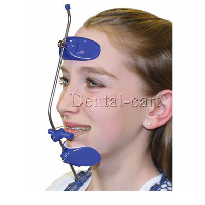 Dental Orthodontic Reverse Pull Headgear Facemask Facial Mascara Adjustable Blue