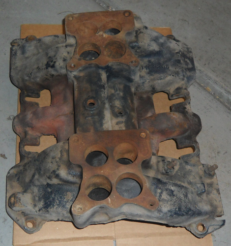 1955 1956 Cadillac Eldorado 331 365 390 #1463205 Dual Quad Intake Manifold 2x4 - Picture 9 of 22