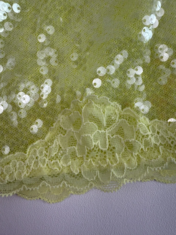 Minifalda Victoria's Secret de lentejuelas con bragas incorporadas amarillo neón XL NUEVA CON ETIQUETAS Foto 2 de 4