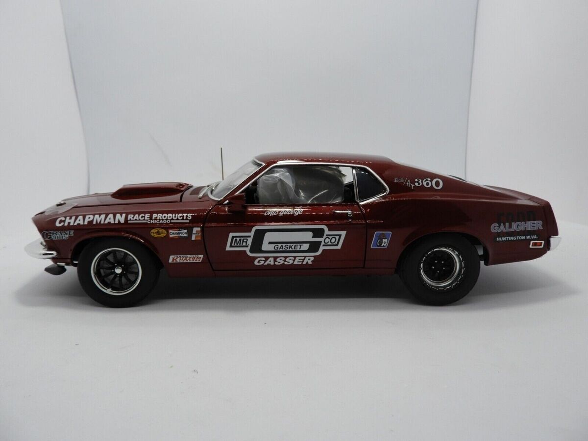 1/18 1969 Ford Mustang BOSS 429 Gasser Dark Red Metallic 1/18 1969 Ford Mustang BOSS 429 Gasser Dark Red Metallic