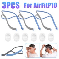 3PCS  Replacement Headgear strap for ResMed Airfit P10 Nasal Pillow CPAP Mask