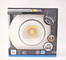 TORCHSTAR 10W 5-6inch Gimbal LED Recessed Tilt Light Retrofit 75W 5000K Daylight