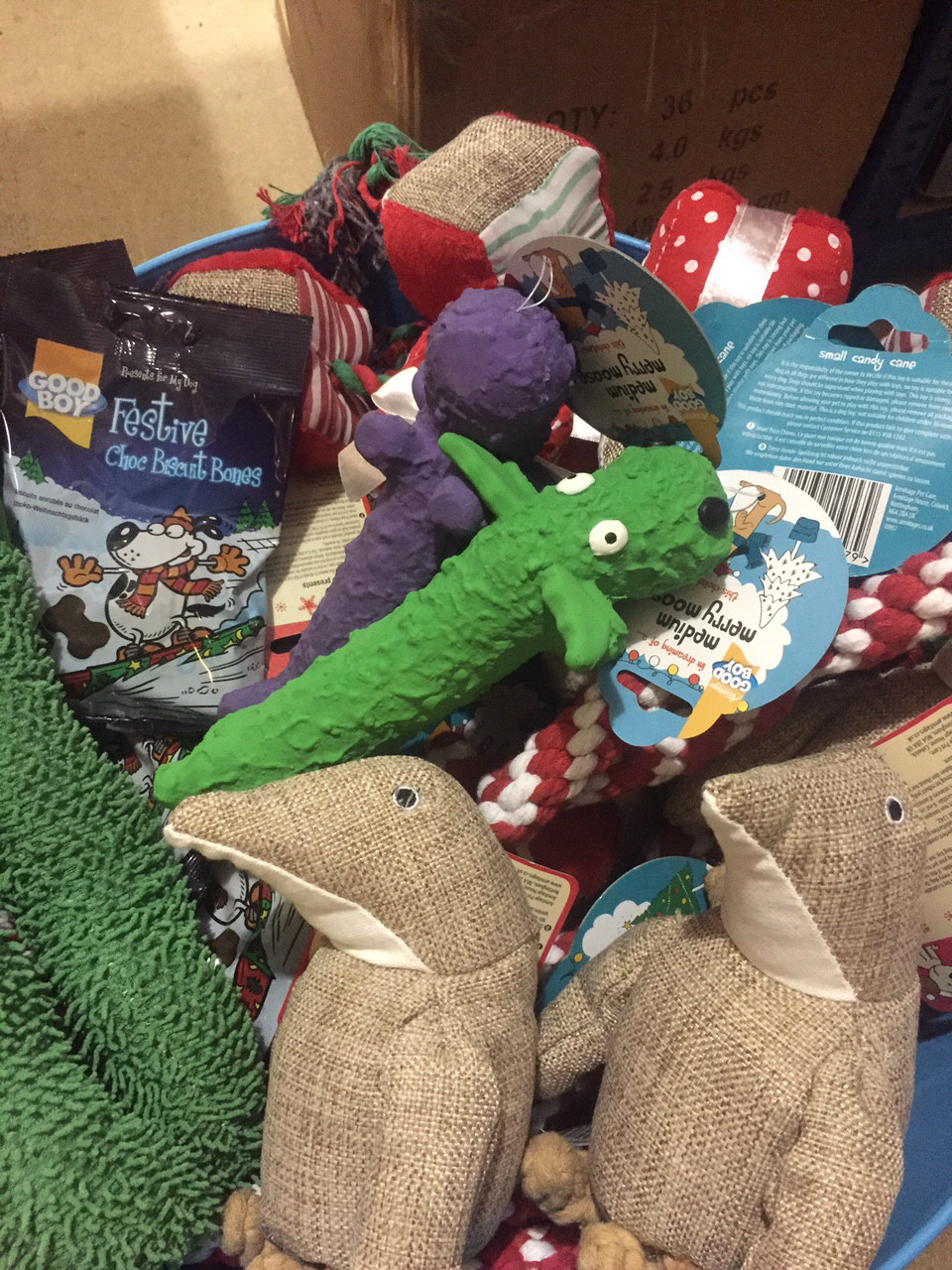 5 ASSORTED CHRISTMAS XMAS TOYS TREATS PET PUPPY DOG DOGGY BARGAIN