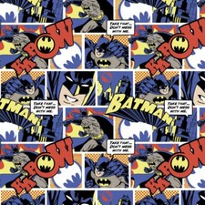 BTY BATMAN COLOR POP COMICS SUPER HERO CAMELOT KIDS BOY CARTOON COTTON FABRIC