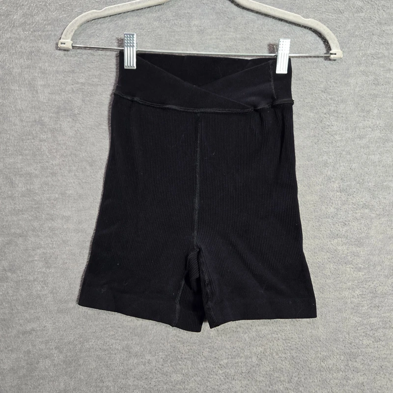 free-people-movement biker ribbed high rise shorts