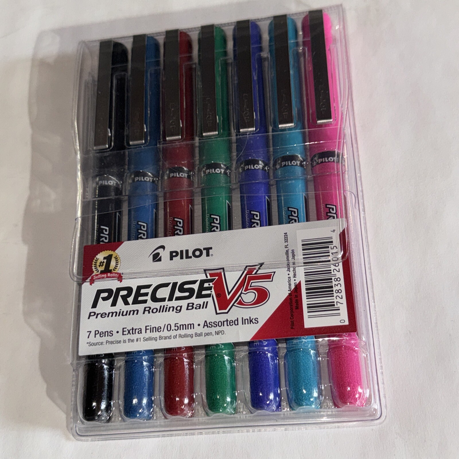 Pilot Precise V5  Liquid Ink Rolling Ball Pens 0.5mm Extra Fine Assorted Colors