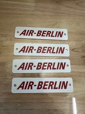 4x AirBerlin Airline Plate, Name Plate Neu, nicht benutzt.