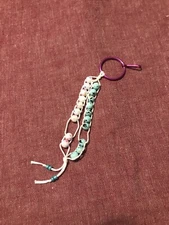 Sliding Row Counter for Knitting & Crochet, Glass Beads, Keychain Fob Style