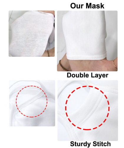 3D Face Mask with Filter Pocket / 100% Organic Cotton / Reusable / Washable 1EA - Picture 3 of 8