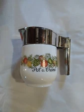 Vintage Corning Ware Gemco Spice of Life Creamer Pitcher Pot A Creme USA