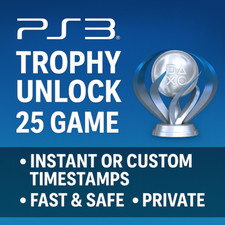 X25    PlayStation 3  PS3 TROPHY SERVICE   YOUR SHORTCUT TO PLATINUM GLORY