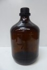 VINTAGE CHEMIST BOTTLE AMBER GLASS LABORATORY APOTHECARY JAR