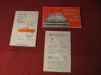 1955 Mercury 1954 Owner's Operator's Manual User's Guide Handbook Old